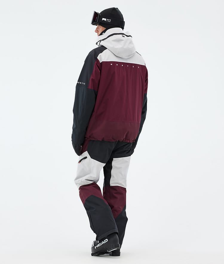 Montec Oracle Ski Jacket Men Light Grey/Black/Burgundy, Image 5 of 10