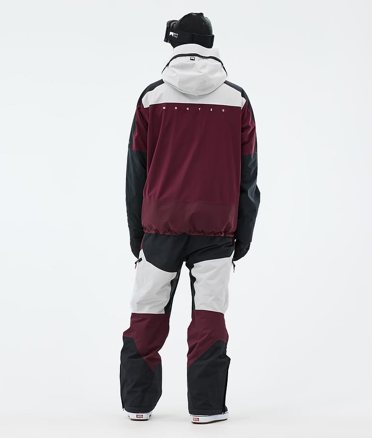 Montec Oracle Giacca Snowboard Uomo Light Grey/Black/Burgundy, Immagine 5 di 10