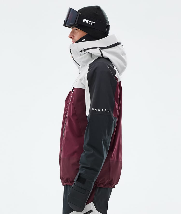 Montec Oracle Giacca Snowboard Uomo Light Grey/Black/Burgundy, Immagine 6 di 10