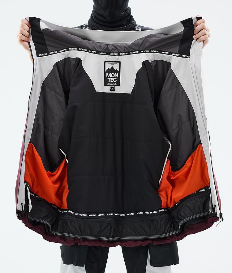Montec Oracle Ski Jacket Men Light Grey/Black/Burgundy, Image 10 of 10