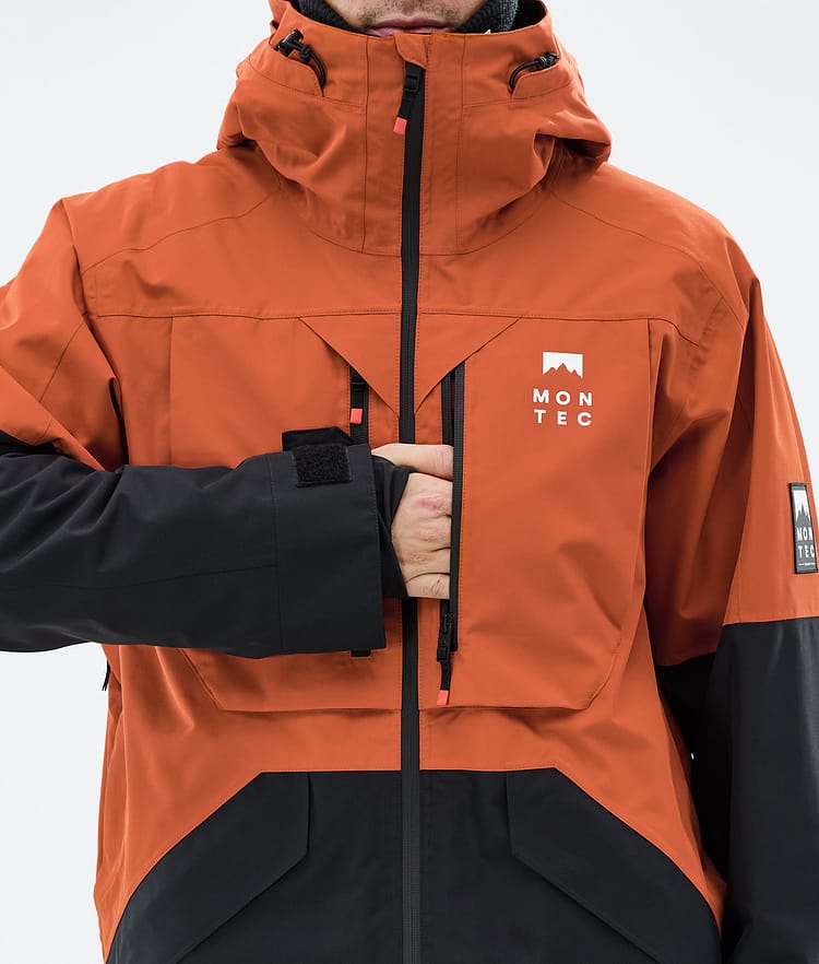 Montec Arch Snowboard Jacket Men Burned Orange/Black, Image 9 of 10