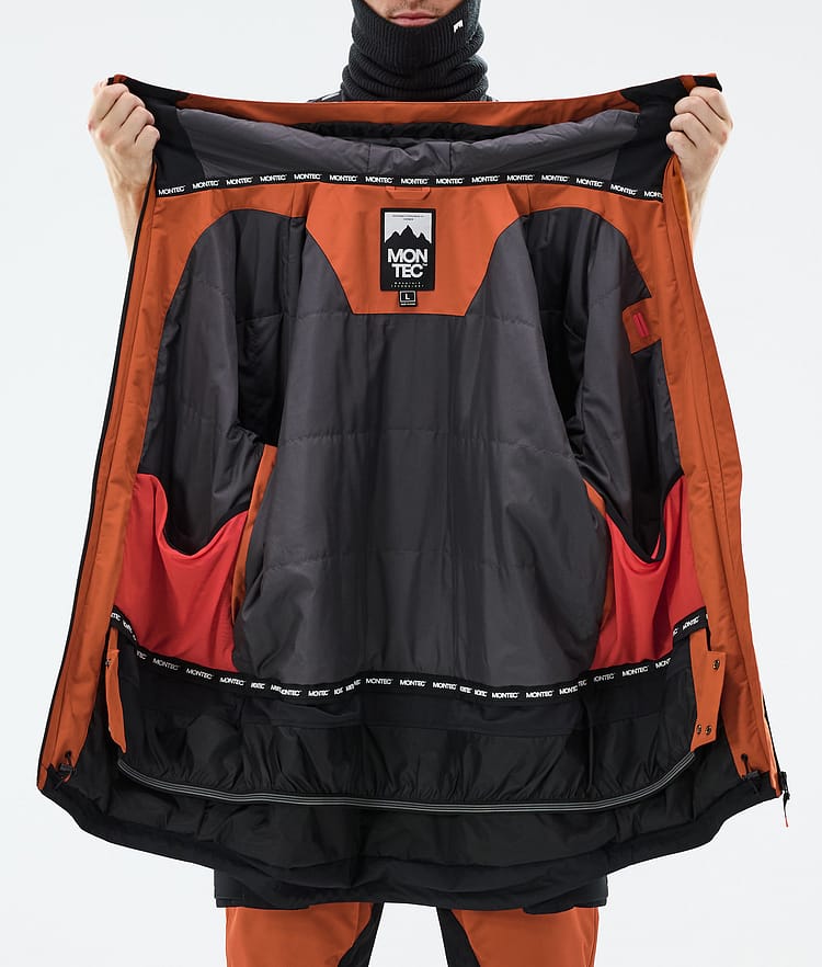 Montec Arch Snowboard Jacket Men Burned Orange/Black, Image 10 of 10