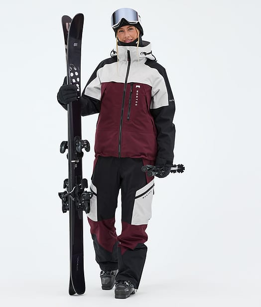 Montec Oracle W Ski Outfit Light Grey/Black/Burgundy