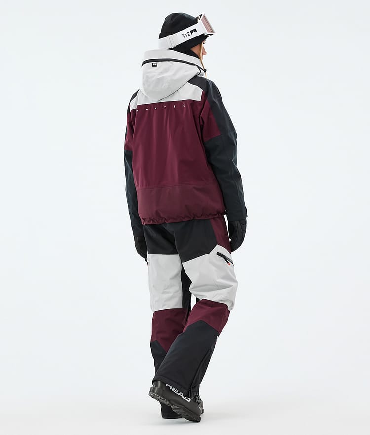Montec Oracle W Ski Jacket Women Light Grey/Black/Burgundy, Image 5 of 10