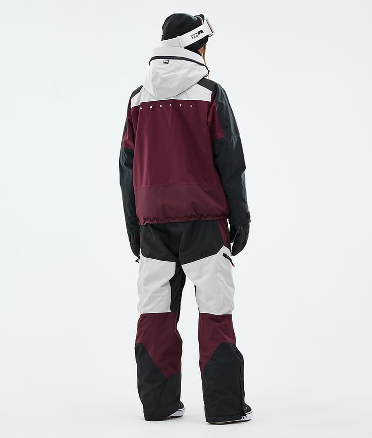 Montec Oracle W Snowboard Jacket Women Light Grey/Black/Burgundy, Image 5 of 10