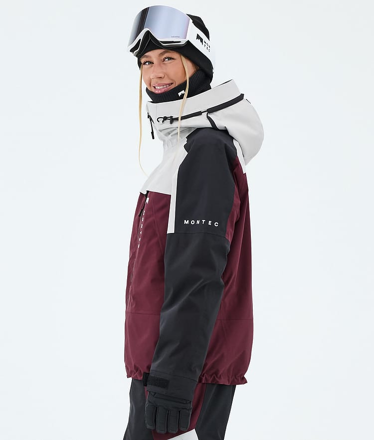 Montec Oracle W Skijakke Dame Light Grey/Black/Burgundy, Image 5 of 9