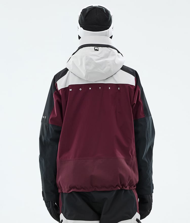 Montec Oracle W Snowboard Jacket Women Light Grey/Black/Burgundy, Image 7 of 10