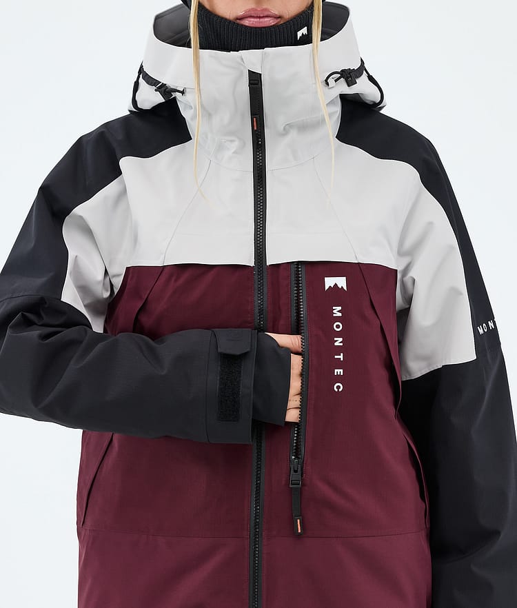 Montec Oracle W Skijakke Dame Light Grey/Black/Burgundy, Image 8 of 9