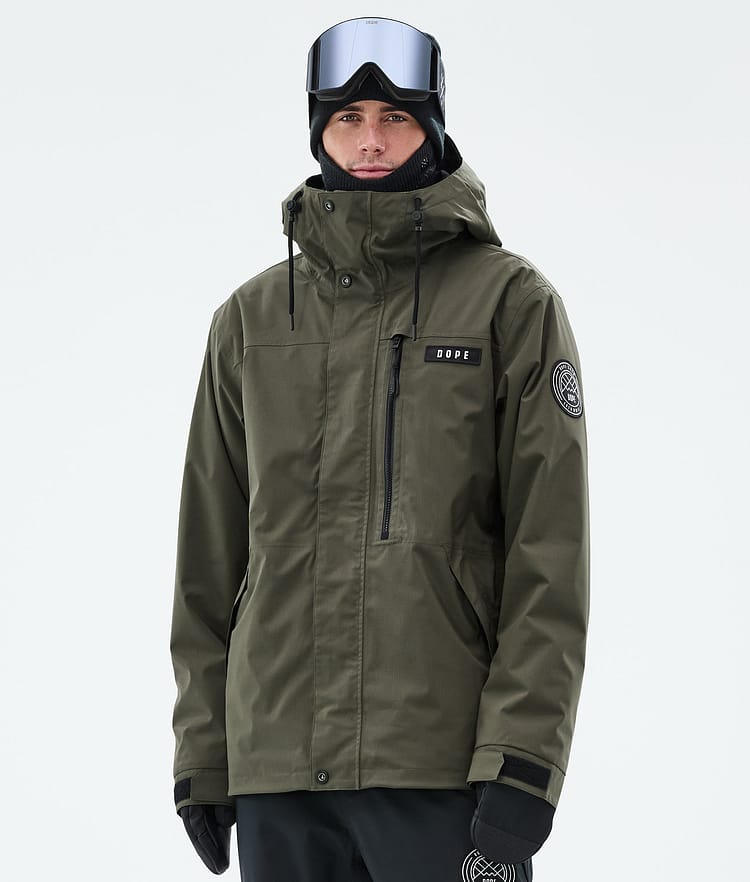 Dope Blizzard Full Zip Ski Jacket Men Olive Green, Image 1 of 9