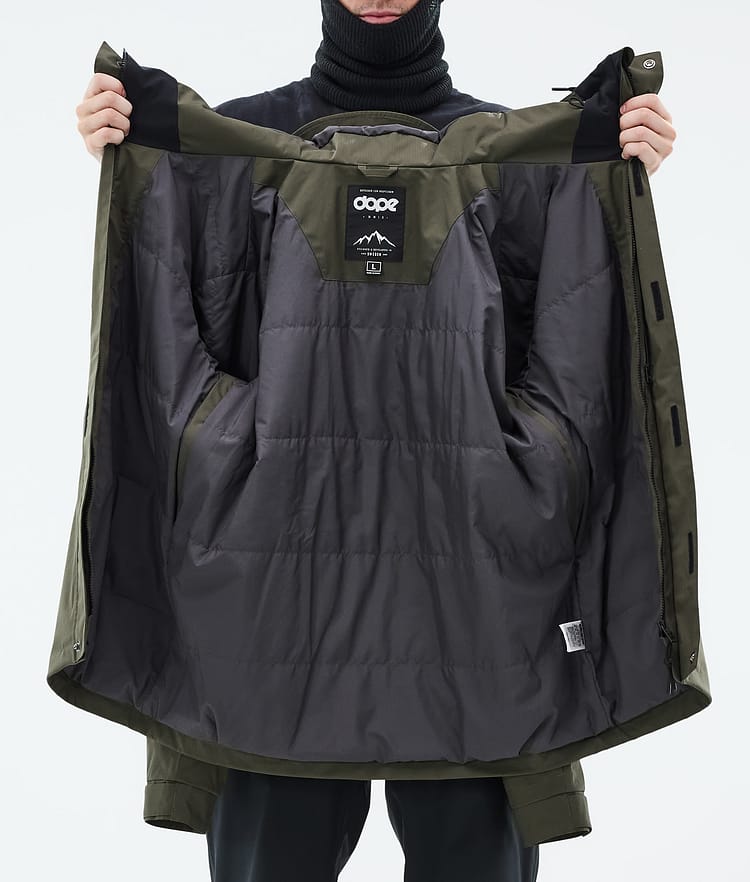 Dope Blizzard Full Zip Ski Jacket Men Olive Green, Image 9 of 9