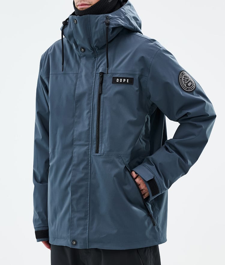 Dope Blizzard Full Zip Snowboard Jacket Men Metal Blue, Image 8 of 10