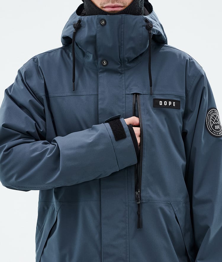 Dope Blizzard Full Zip Snowboard Jacket Men Metal Blue, Image 9 of 10