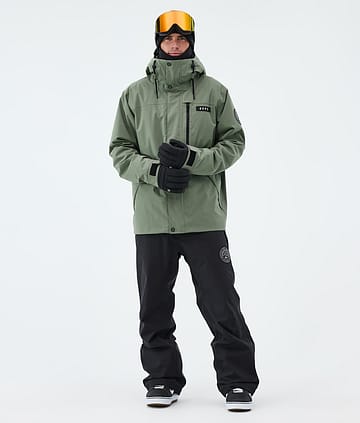 Dope Blizzard Full Zip Snowboard Outfit Moss Green/Black