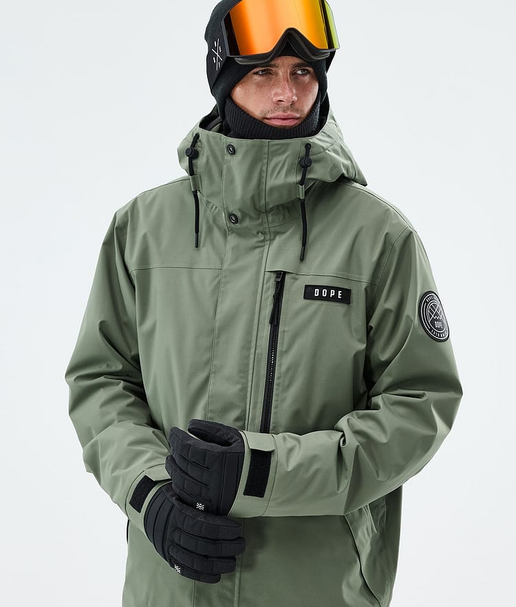 Dope Blizzard Full Zip Ski Jacket Men Moss Green, Image 4 of 9