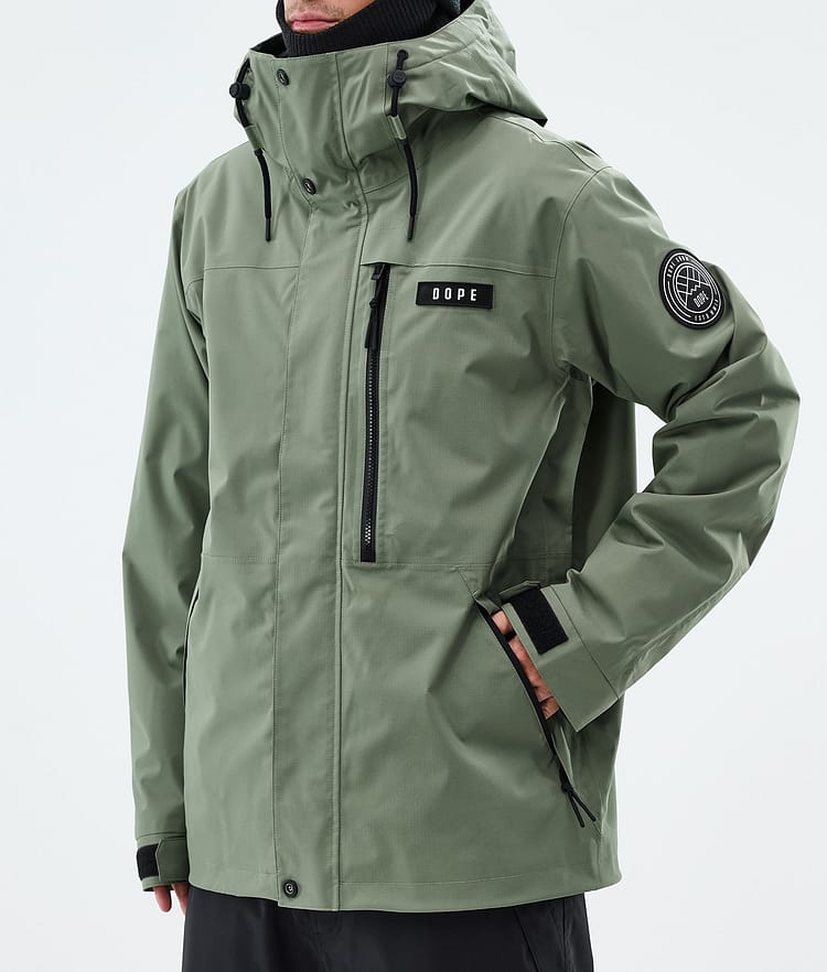 Dope Blizzard Full Zip Ski Jacket Men Moss Green, Image 7 of 9