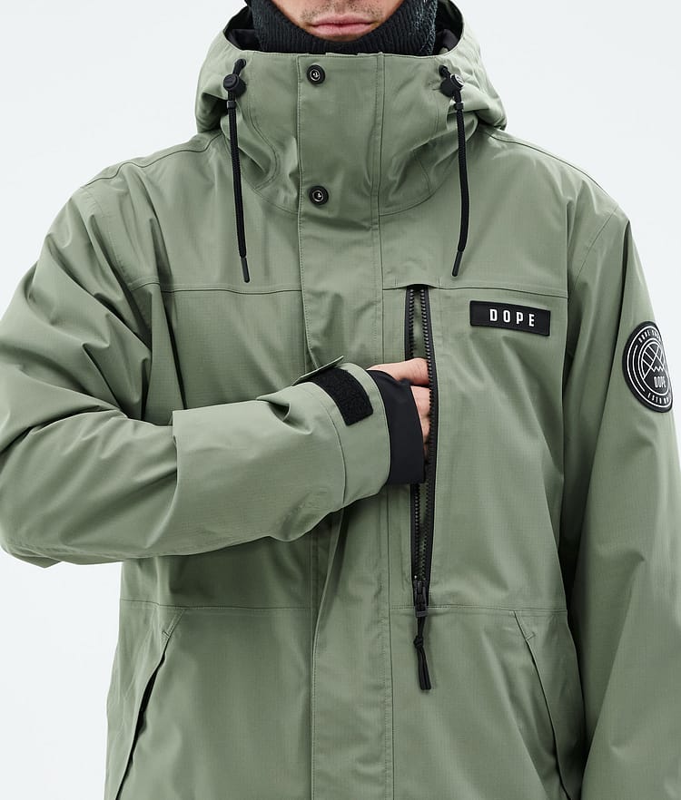 Dope Blizzard Full Zip Snowboard Jacket Men Moss Green, Image 8 of 9