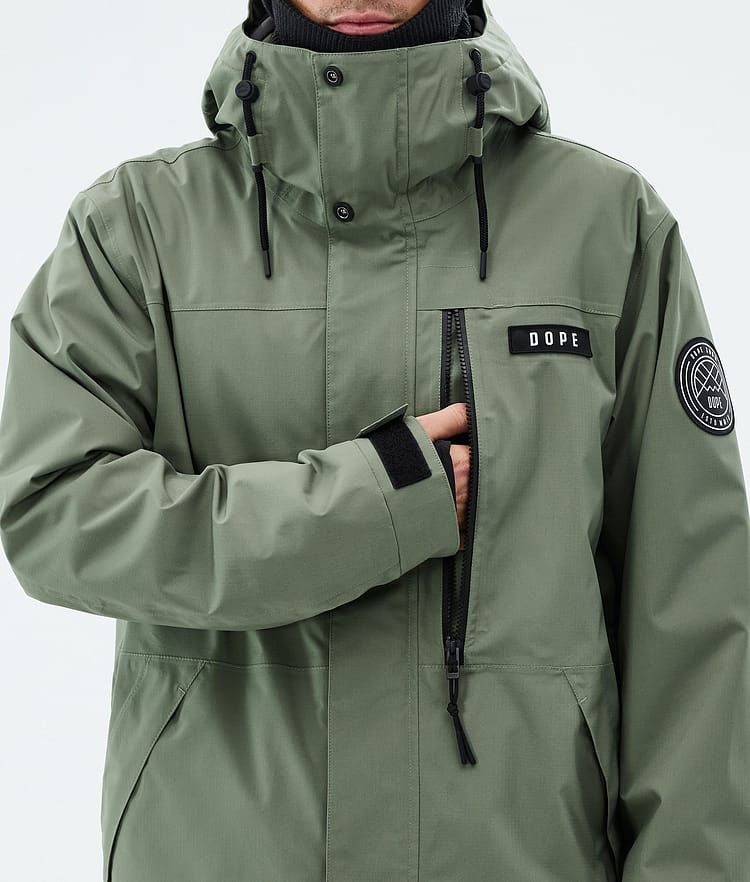 Dope Blizzard Full Zip Ski Jacket Men Moss Green, Image 8 of 9
