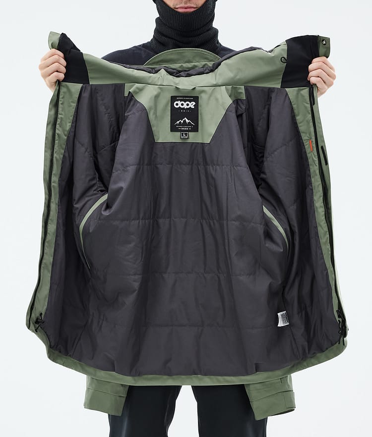 Dope Blizzard Full Zip Snowboard Jacket Men Moss Green, Image 9 of 9