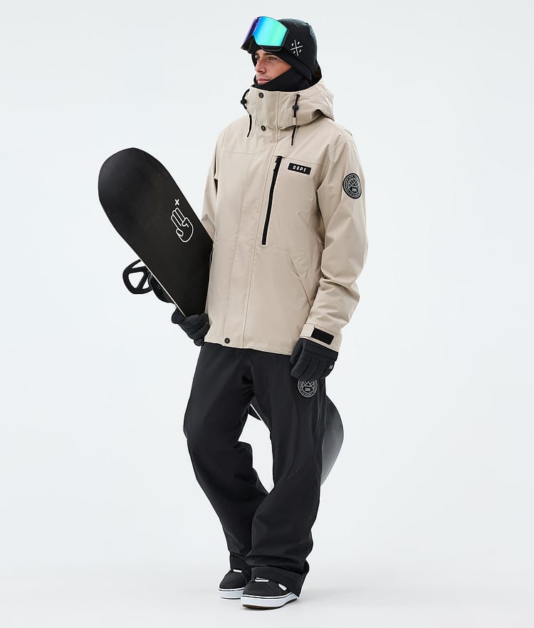 Dope Blizzard Full Zip Snowboardjakke Herre Sand, Image 2 of 9