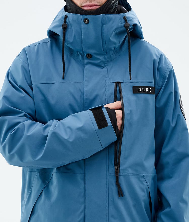 Dope Blizzard Full Zip Snowboard Jacket Men Blue Steel, Image 8 of 9
