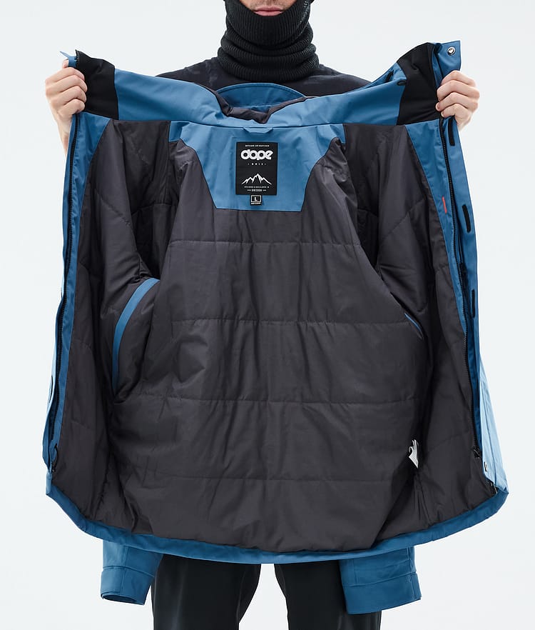 Dope Blizzard Full Zip Snowboard Jacket Men Blue Steel, Image 9 of 9