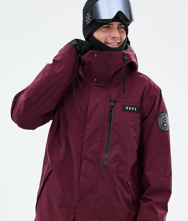 Dope Blizzard Full Zip Ski Jacket Men Burgundy, Image 2 of 10