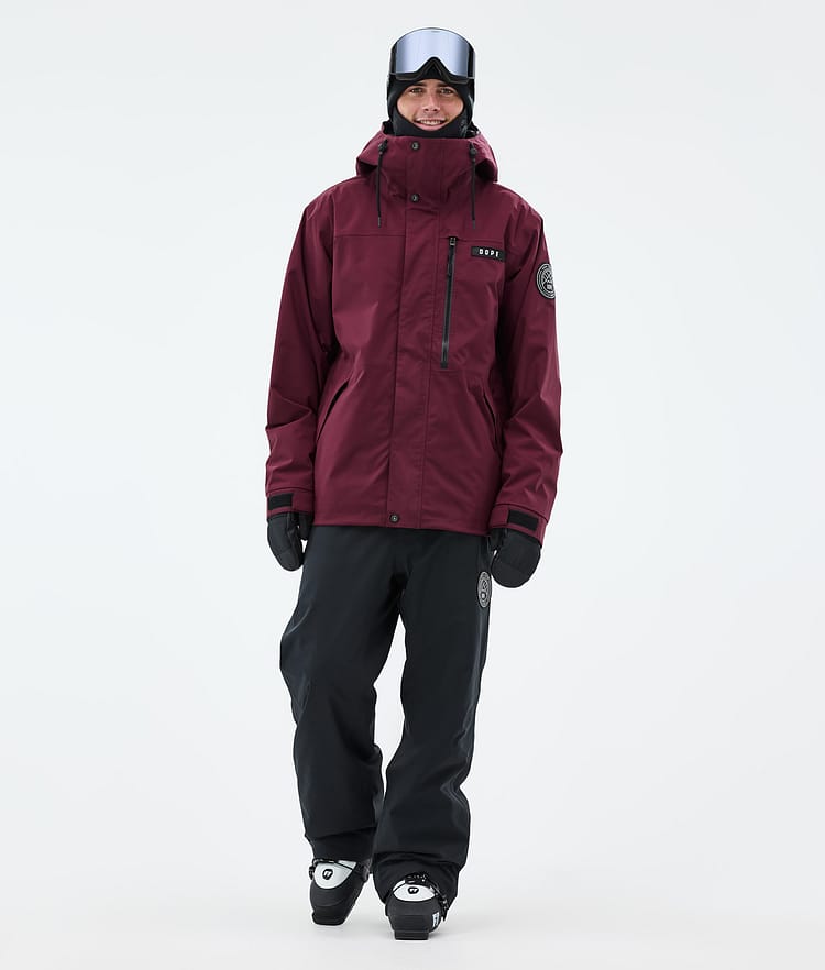Dope Blizzard Full Zip Ski Jacket Men Burgundy, Image 3 of 10