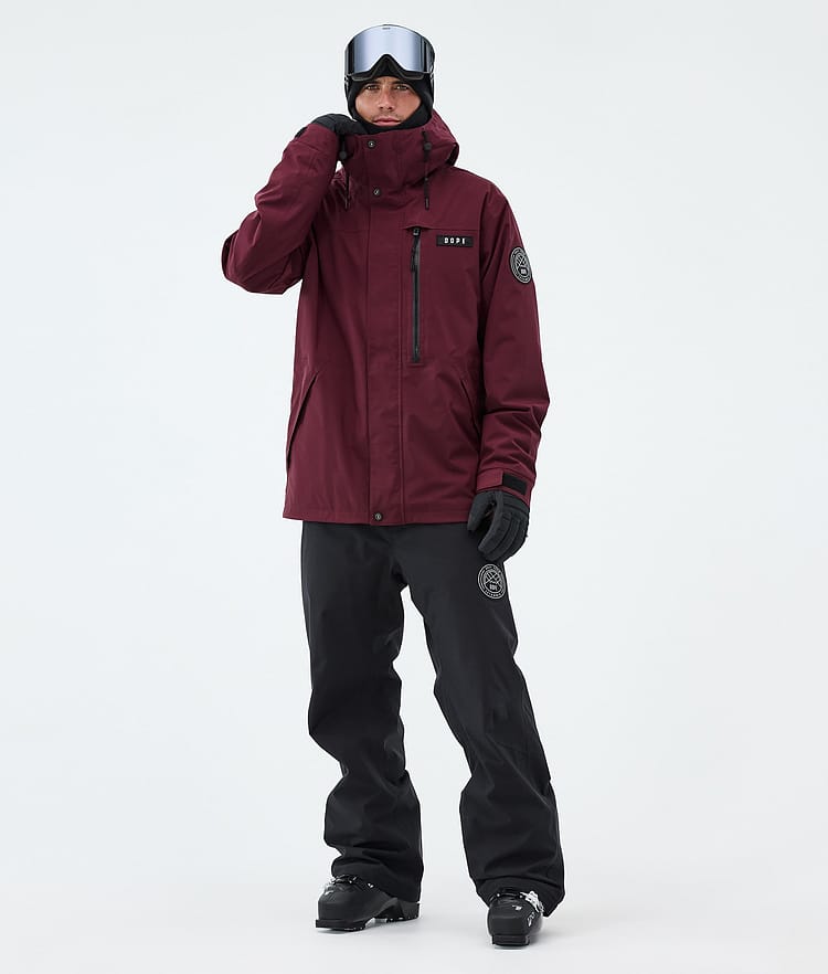 Dope Blizzard Full Zip Ski Jacket Men Burgundy, Image 2 of 9