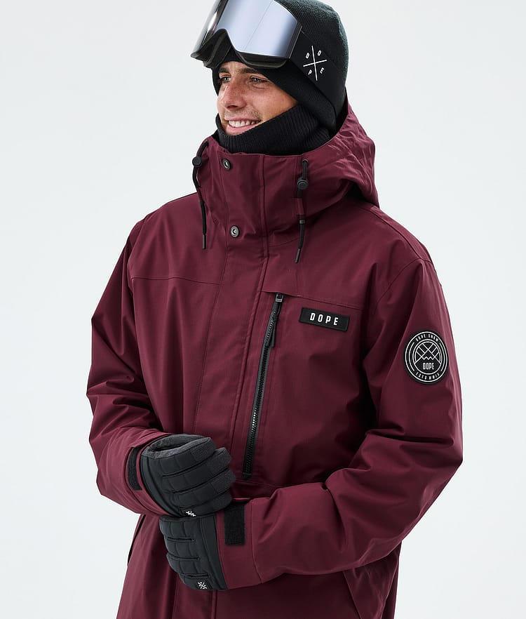 Dope Blizzard Full Zip Ski Jacket Men Burgundy, Image 4 of 9