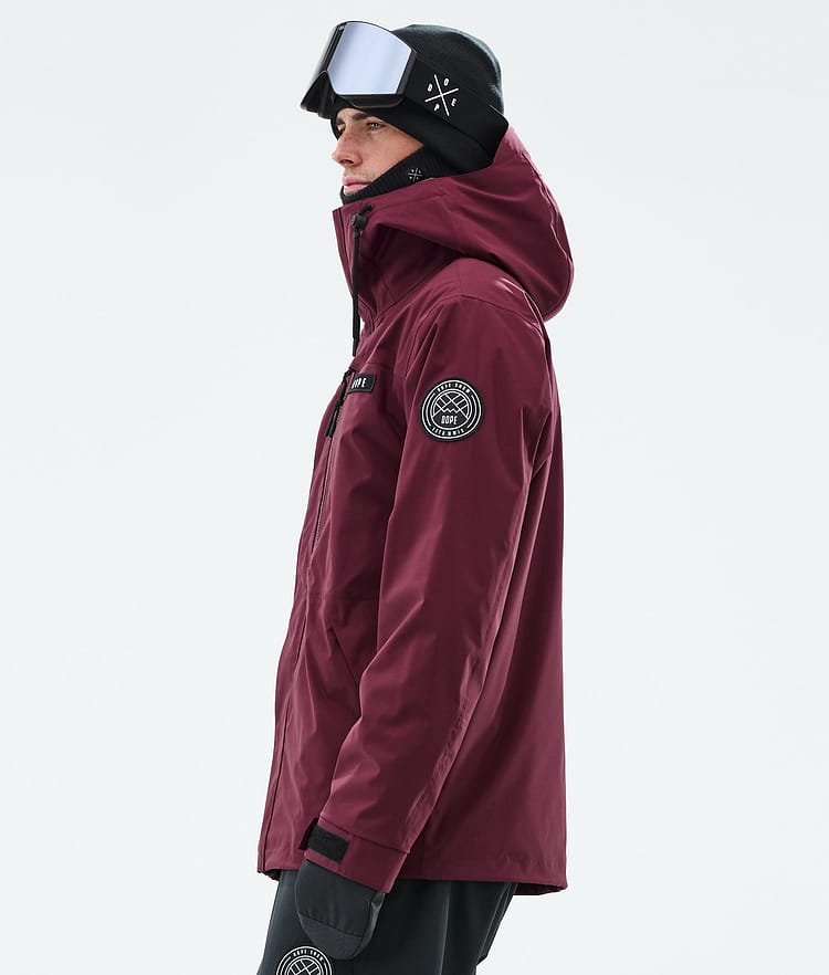 Dope Blizzard Full Zip Ski Jacket Men Burgundy, Image 6 of 10