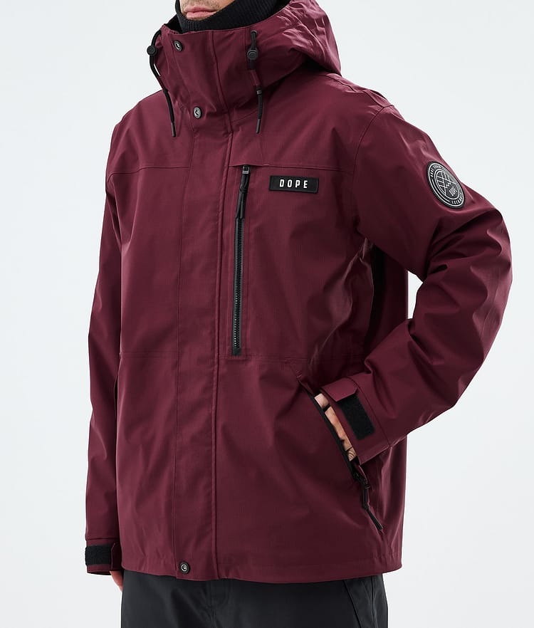 Dope Blizzard Full Zip Ski Jacket Men Burgundy, Image 7 of 9