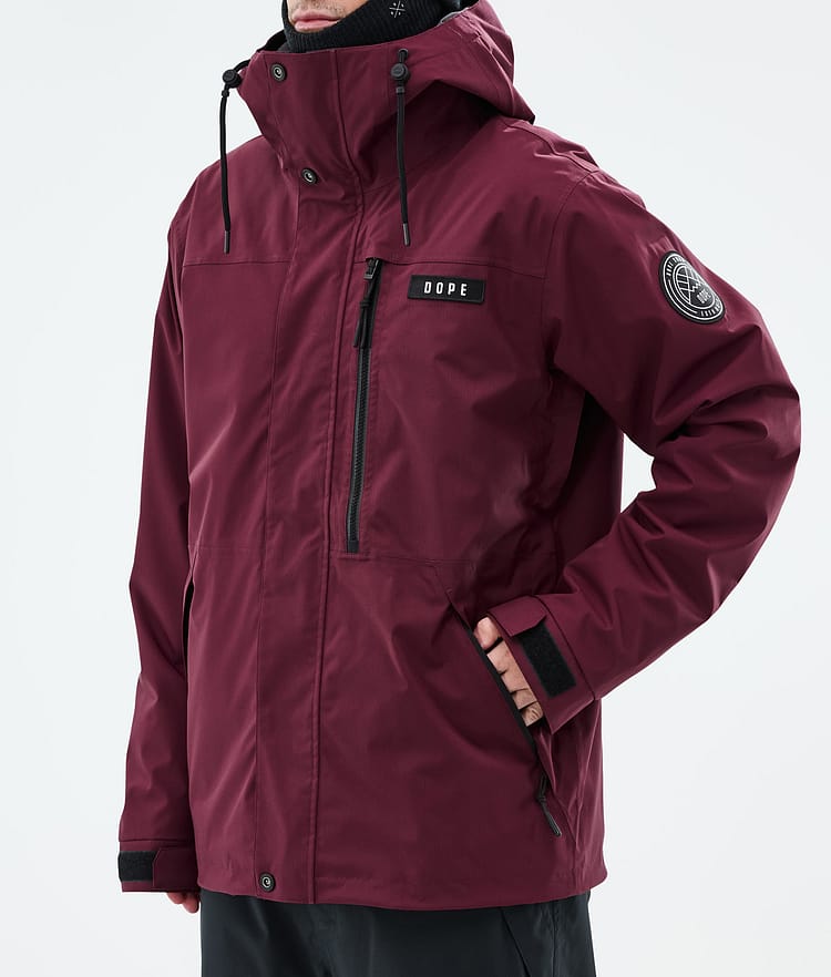 Dope Blizzard Full Zip Ski Jacket Men Burgundy, Image 8 of 10