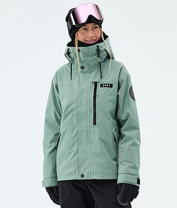 Dope Blizzard W Full Zip Ski Jacket Faded Green