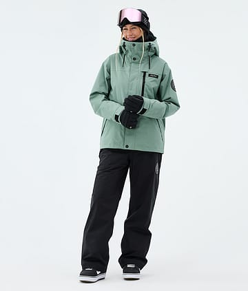 Dope Blizzard W Full Zip Snowboard Outfit Faded Green/Black
