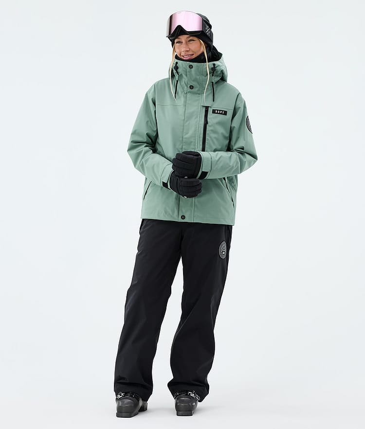 Dope Blizzard W Full Zip Ski jas Dames Faded Green, Image 2 of 9