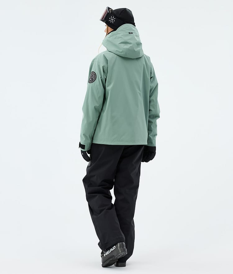 Dope Blizzard W Full Zip Ski jas Dames Faded Green, Image 3 of 9