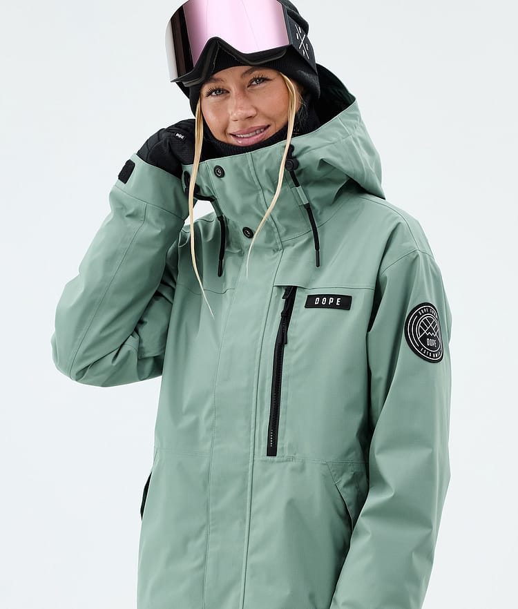 Dope Blizzard W Full Zip Kurtka Snowboardowa Kobiety Faded Green, Image 4 of 9