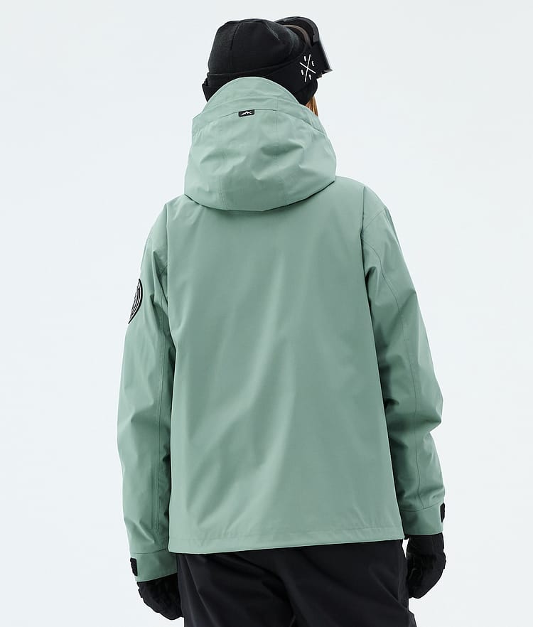 Dope Blizzard W Full Zip Ski jas Dames Faded Green, Image 6 of 9