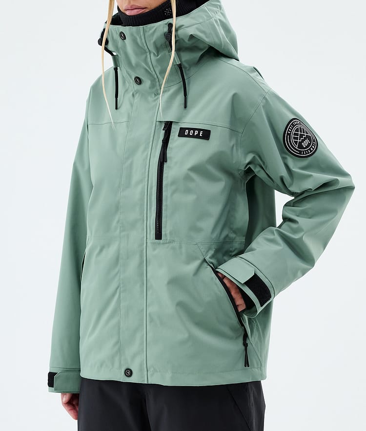 Dope Blizzard W Full Zip Ski jas Dames Faded Green, Image 7 of 9