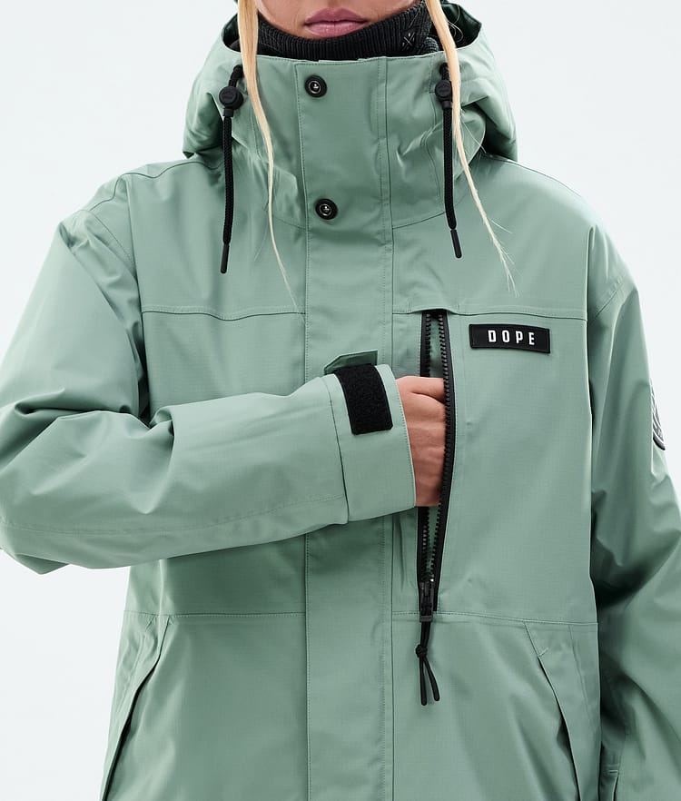 Dope Blizzard W Full Zip Ski Jacket Women Faded Green, Image 8 of 9