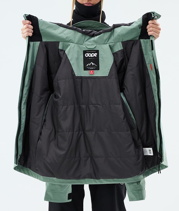 Dope Blizzard W Full Zip Ski jas Dames Faded Green, Image 9 of 9