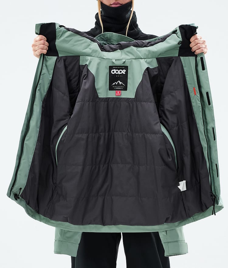 Dope Blizzard W Full Zip Ski Jacket Women Faded Green, Image 9 of 9
