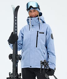 Dope Blizzard W Full Zip Ski Jacket Women Light Blue