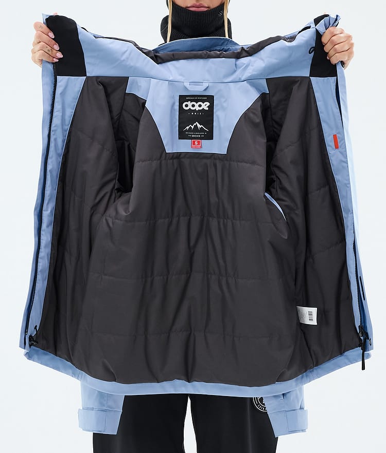 Dope Blizzard W Full Zip Veste de Ski Femme Light Blue, Image 9 of 9