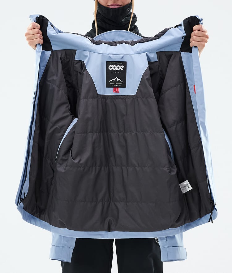 Dope Blizzard W Full Zip Snowboard Jacket Women Light Blue, Image 9 of 9