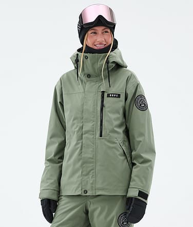 Dope Blizzard W Full Zip Kurtka Narciarska Kobiety Moss Green