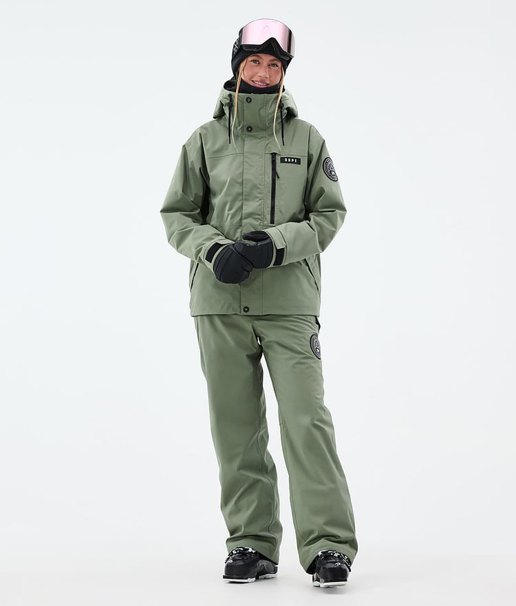 Dope Blizzard W Full Zip Ski Jacket Women Moss Green, Image 2 of 9