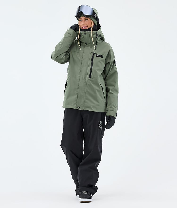 Dope Blizzard W Full Zip Bunda na Snowboard Dámské Moss Green, Image 2 of 9