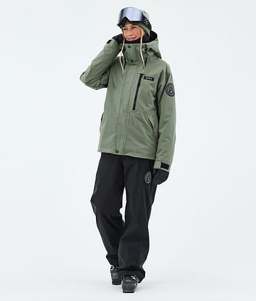 Dope Blizzard W Full Zip Ski Outfit Moss Green