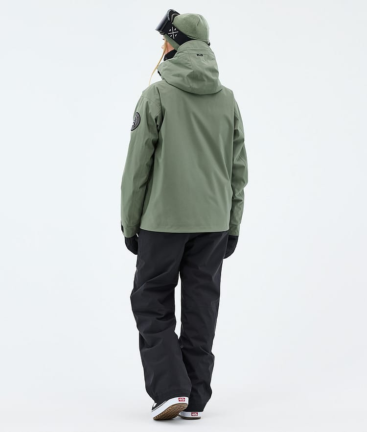 Dope Blizzard W Full Zip Bunda na Snowboard Dámské Moss Green, Image 3 of 9